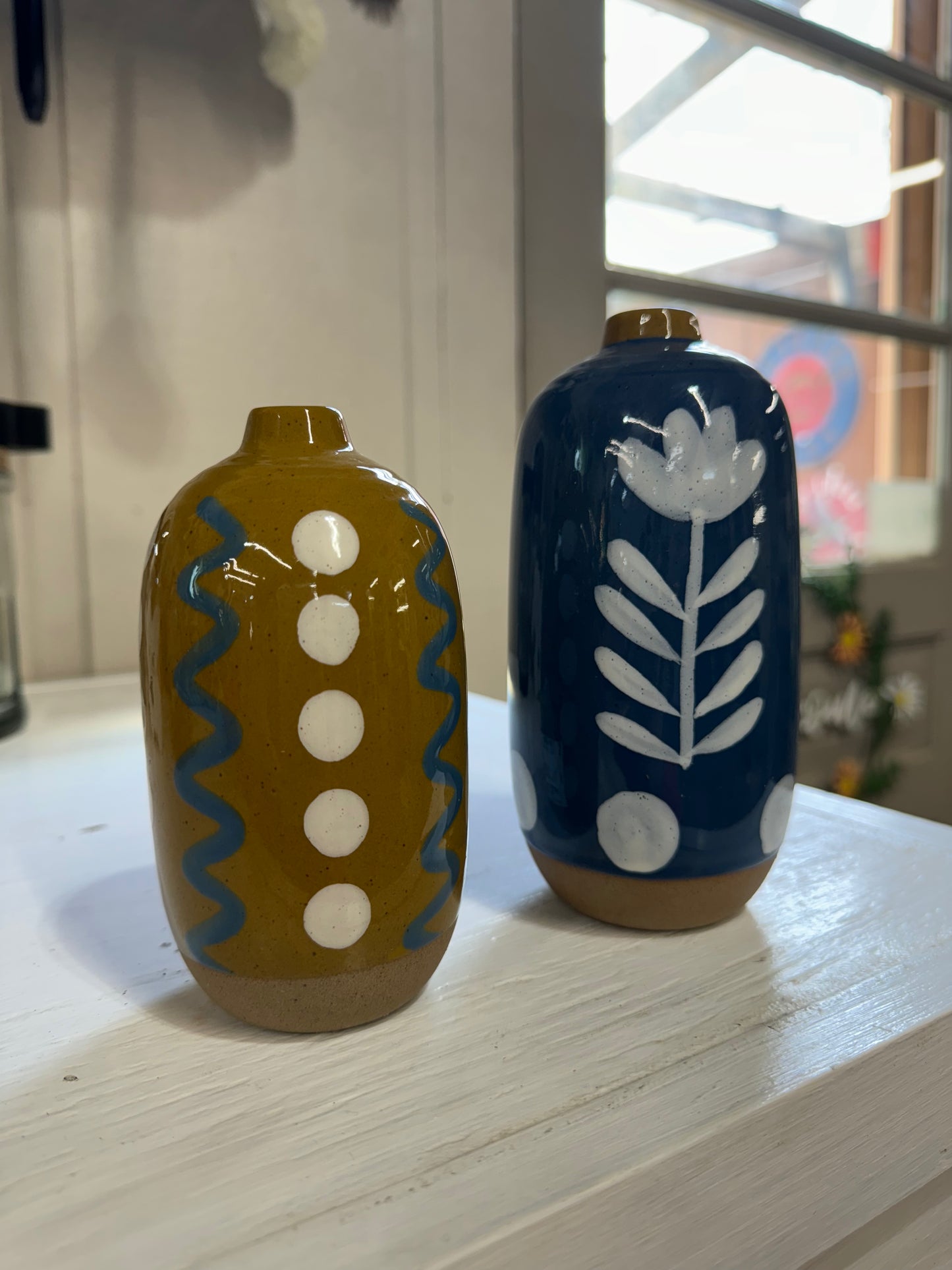 Painted Accent Vases