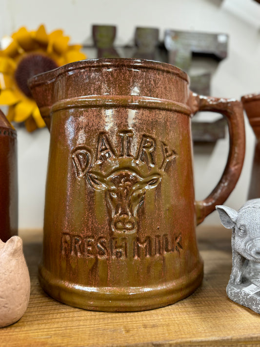 Dairy Fresh Milk Pitcher Ceramic Planter