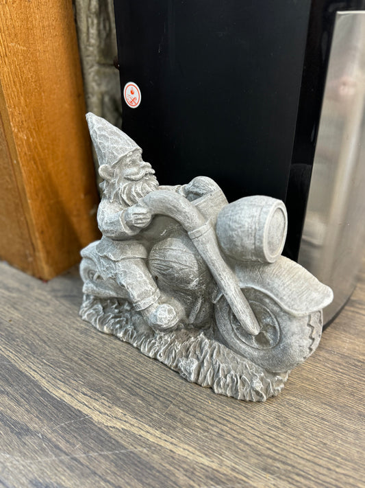 Concrete Gnome on Motorcycle