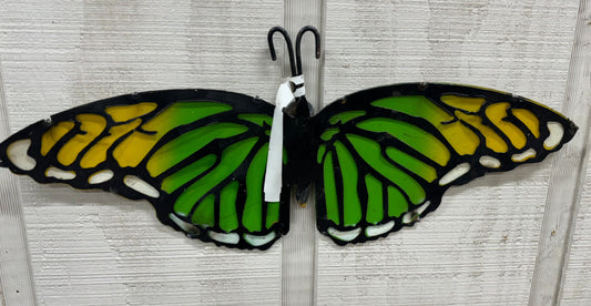 Green & Yellow Metal Butterfly