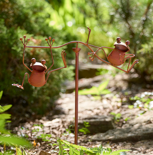 SMALL FROGS BALANCER GARDEN STAKE – 20″