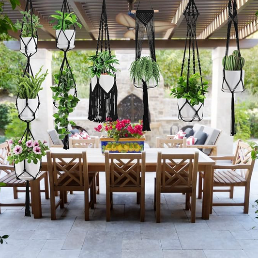Macrame Plant Hangers- Black