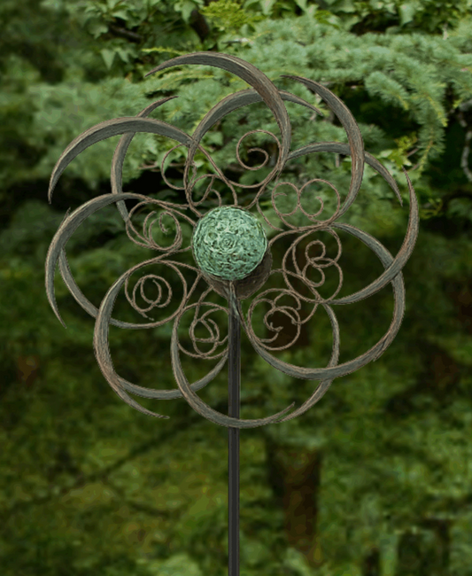 FLORAL WIND SPINNER – VERDI GRIS
