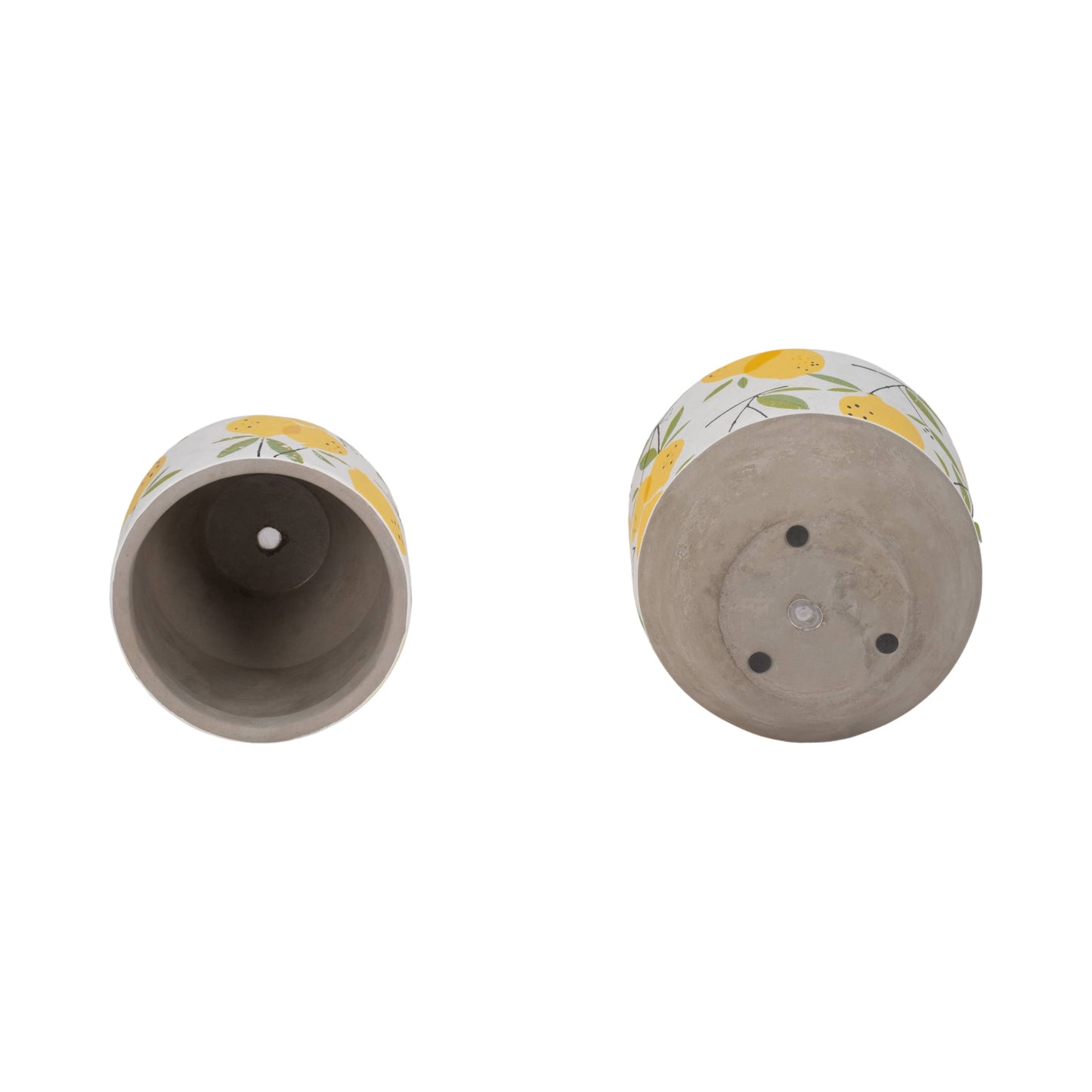 Yellow Pottery Growing Lemons Planters, 6/7 in.