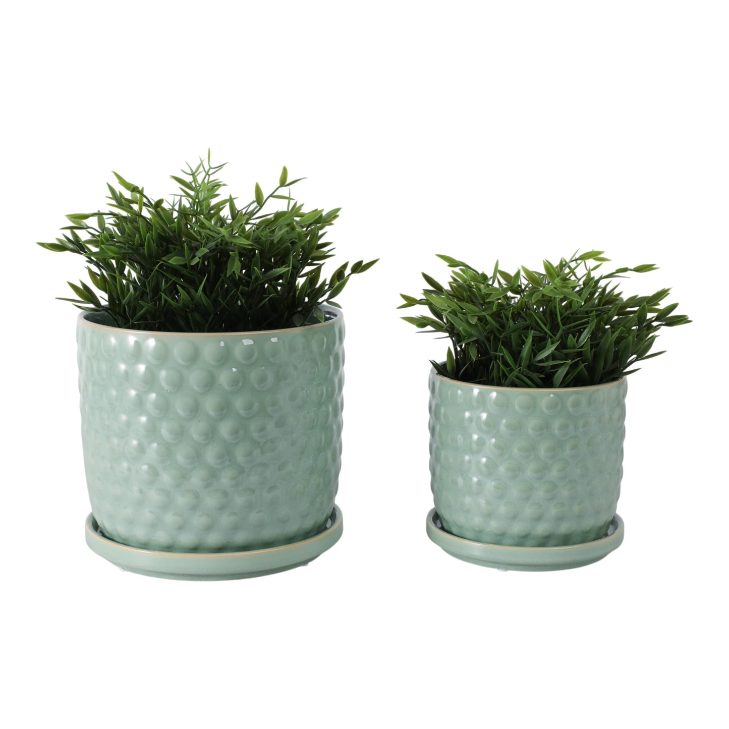 Ceramic Textured Bubble Planters - Green, 6/8 in.