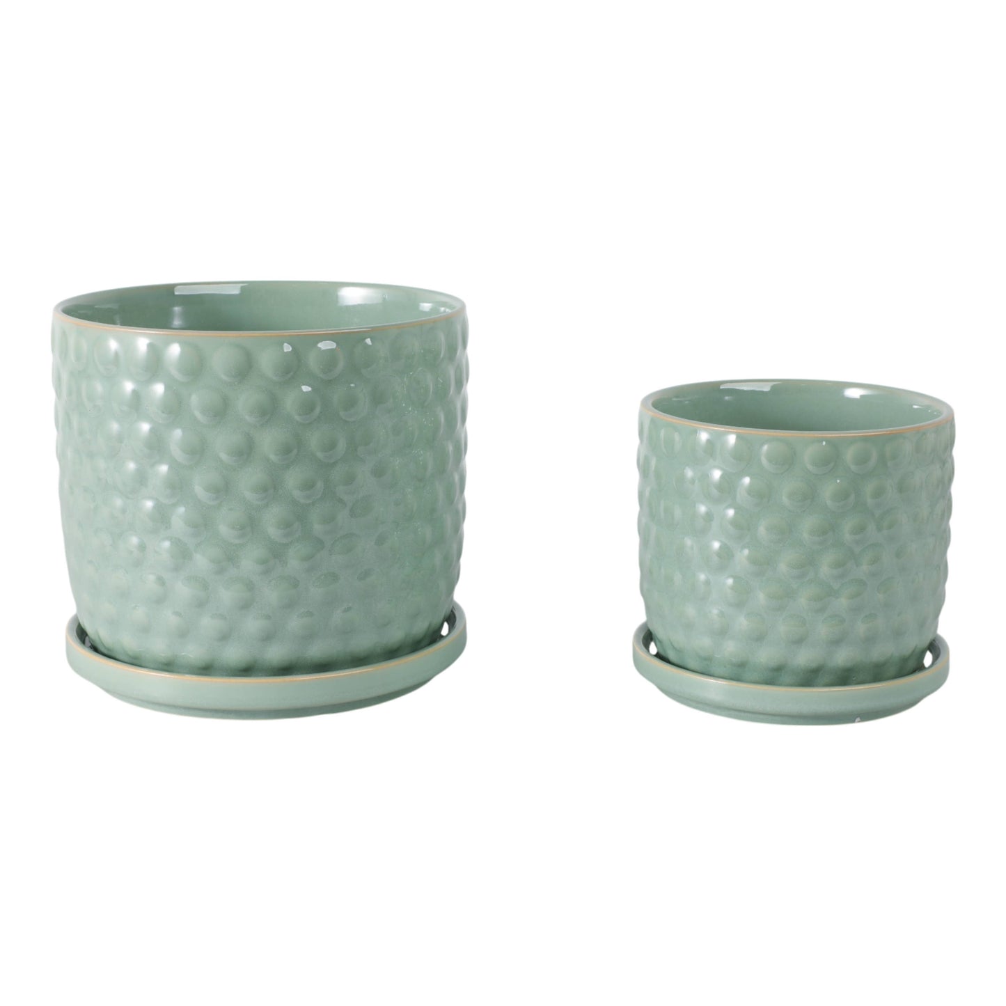 Ceramic Textured Bubble Planters - Green, 6/8 in.