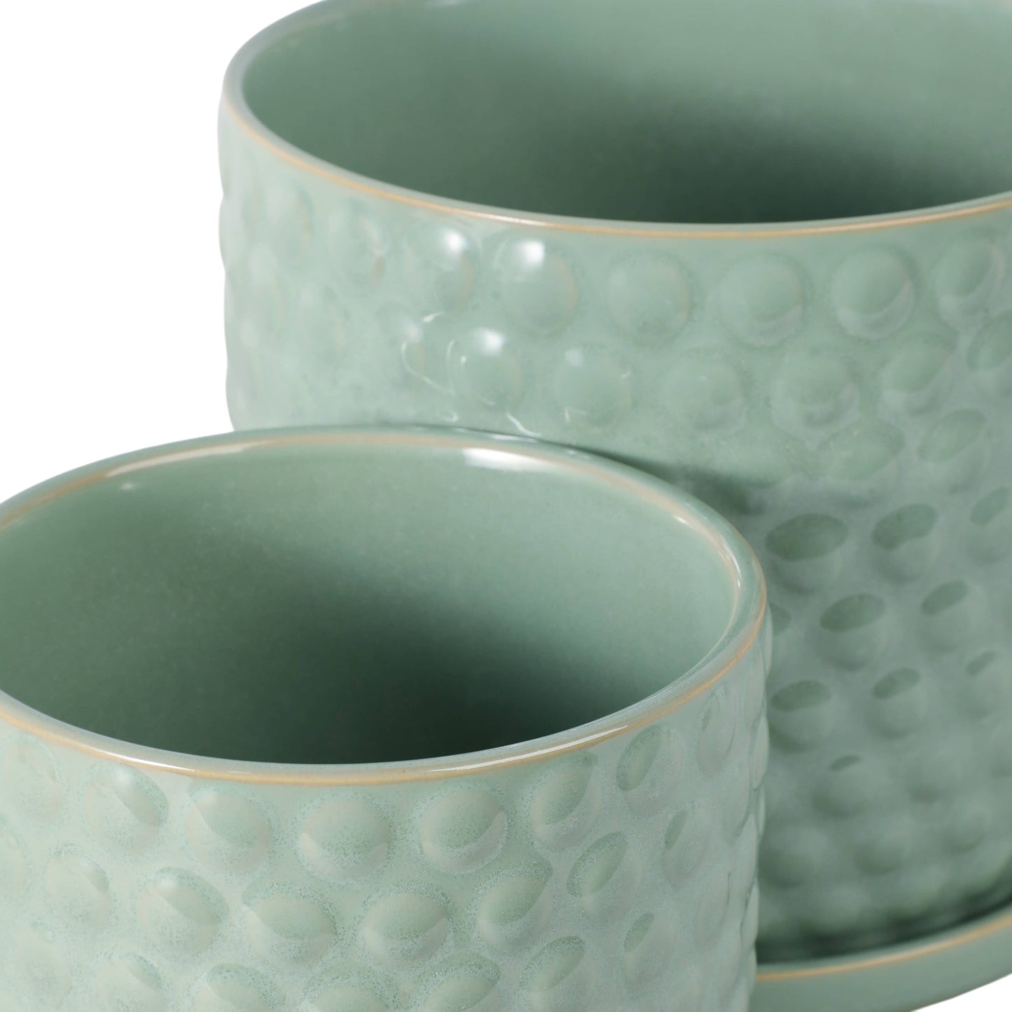 Ceramic Textured Bubble Planters - Green, 6/8 in.