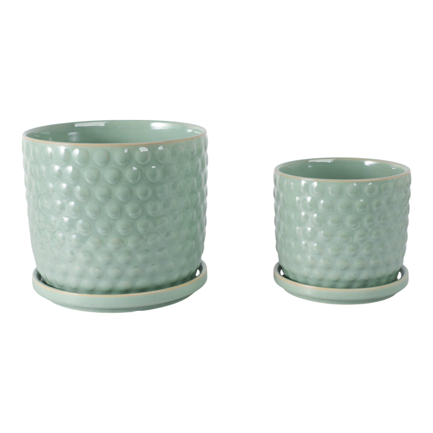Ceramic Textured Bubble Planters - Green, 6/8 in.