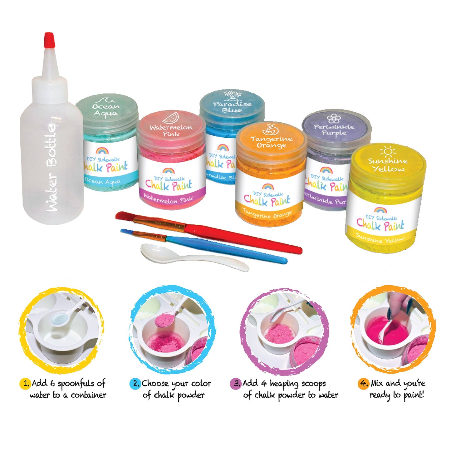 DIY Sidewalk Chalk Paint Set