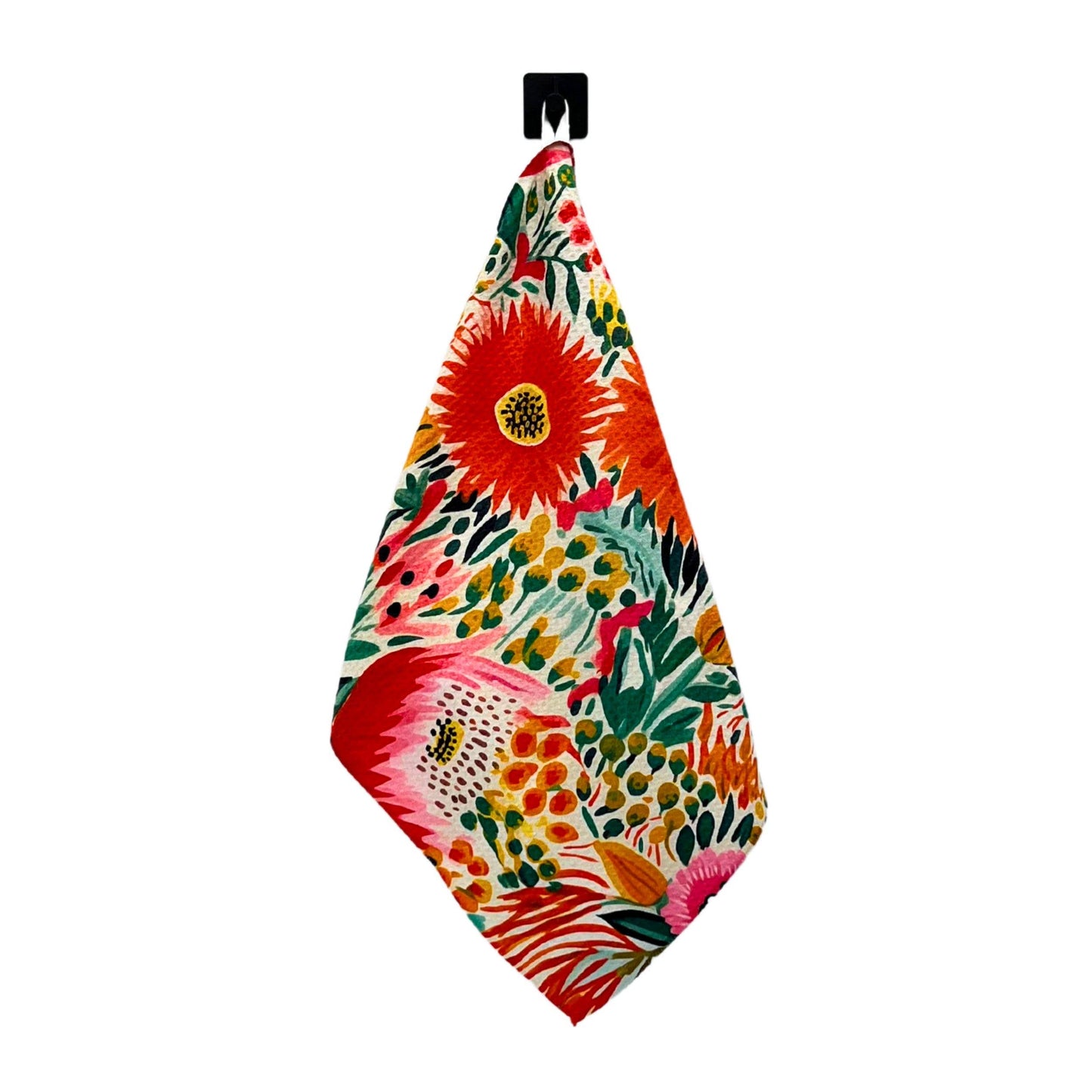 Tropical Summer Flowers Kitchen Waffle Towels